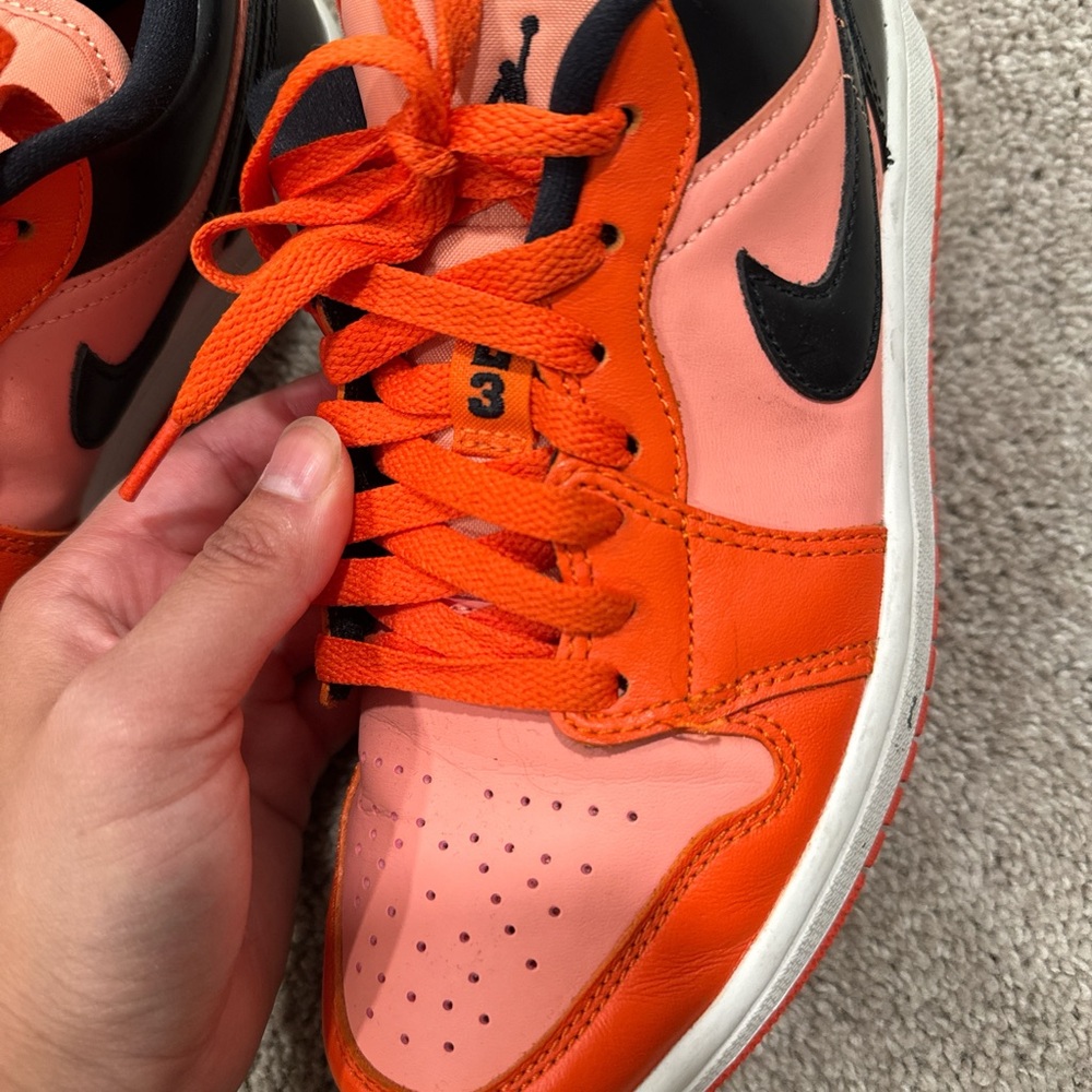 Jordan Women's Sneakers in Orange, Pink, Black - Picture 7 of 7